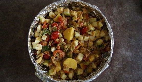 картофель с кабачками в духовке