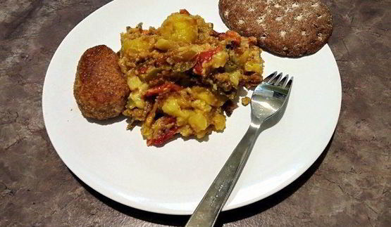 картофель с кабачками в духовке