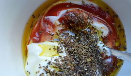 картофель с курицей и адыгейским сыром