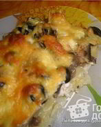 Картофель с курицей под вкусной шубкой