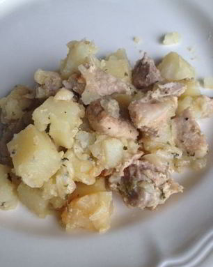 Картофель с печенью в мультиварке