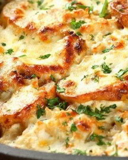 Рецепт картофеля с шампиньонами в сметане