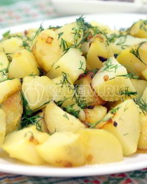 Картофель с укропом