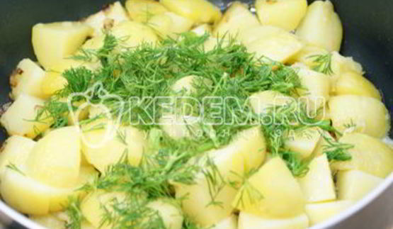 картофель с укропом