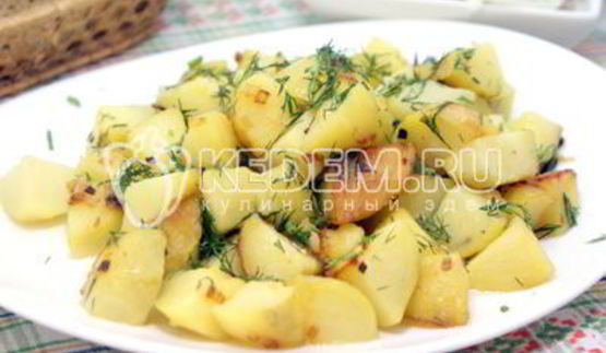 картофель с укропом