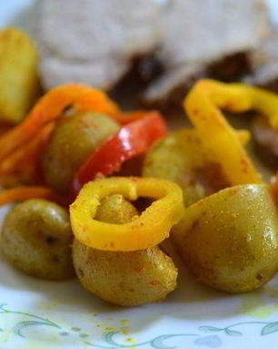 Картофель со сладким перцем