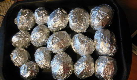 картофель в фольге пикник