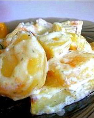 Картофель в сливках в мультиварке