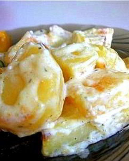 Рецепт картофеля в сливках в мультиварке