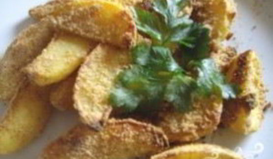 картофель в сухарях