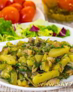 Картофель, жаренный с грибами