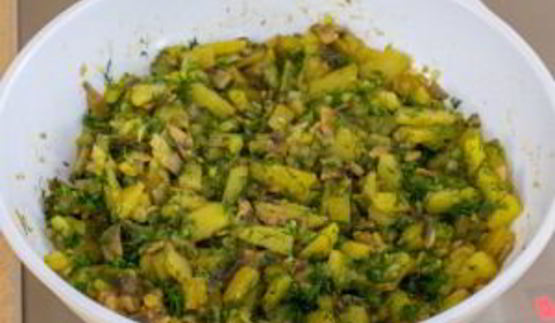 картофель, жаренный с грибами