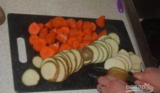 картошка с курицей и грибами в духовке