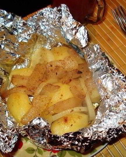 Рецепт картошки с салом в духовке в фольге