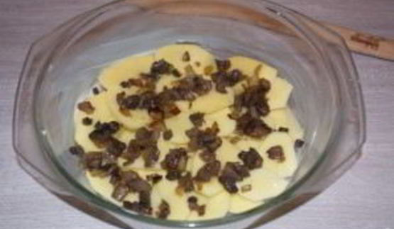 картошка с шампиньонами в духовке