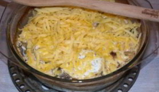 картошка с шампиньонами в духовке