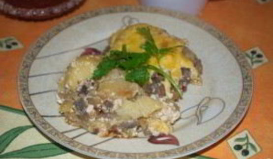 картошка с шампиньонами в духовке