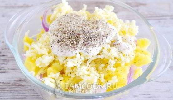 картошка с сыром и майонезом в духовке
