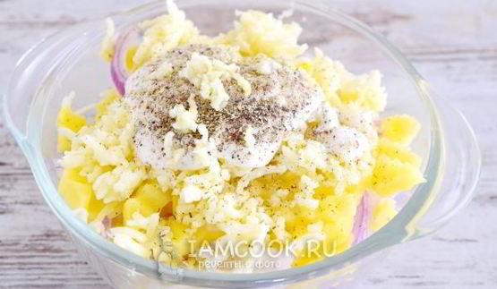 картошка с сыром и майонезом в духовке