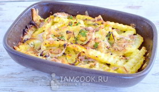 картошка с сыром и майонезом в духовке