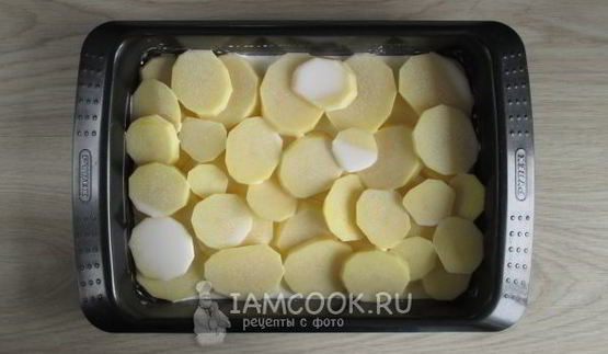 картошка со сливками и сыром в духовке