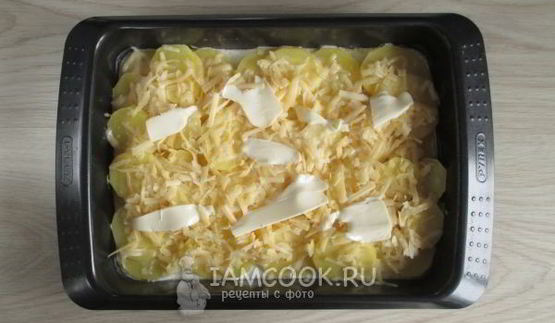 картошка со сливками и сыром в духовке