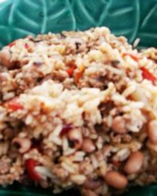 Кокосовый рис с горохом по-карибски