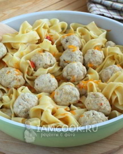 Рецепт лапши с фрикадельками