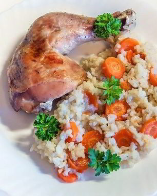 Ленивый рис с курицей