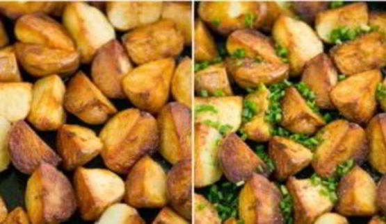 молодой картофель обжаренный