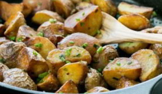 молодой картофель обжаренный