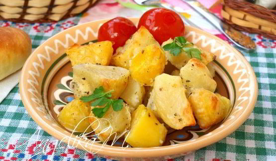 печеный картофель румяный