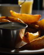 Печеный картофель с сыром фета и укропом