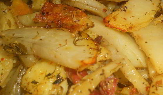 пряный картофель с беконом