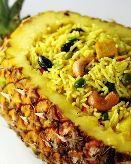 Рецепт риса с ананасом