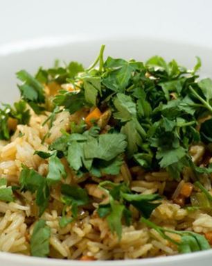 Рис с апельсином и курицей