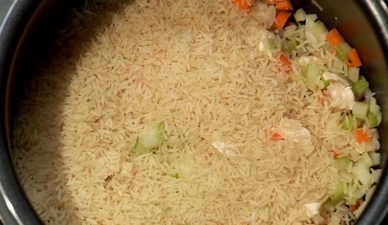 рис с апельсином и курицей