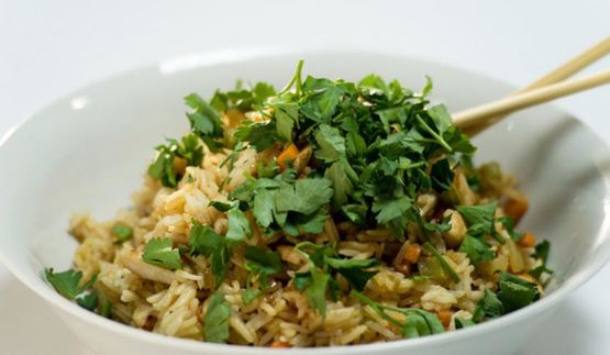 рис с апельсином и курицей