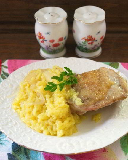 Рецепт риса с курицей и ананасами