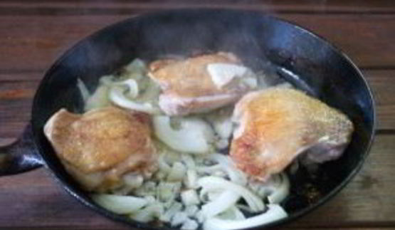 рис с курицей и ананасами