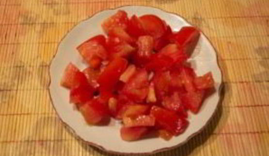 рис с курицей и помидорами