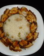 Рис с курицей в кисло-сладком соусе