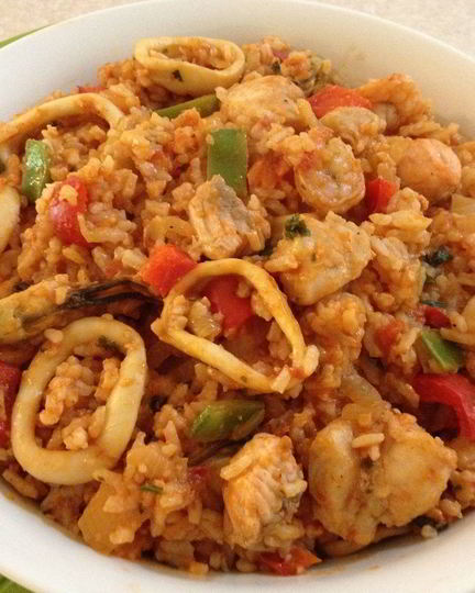 Рецепт риса с морепродуктами в мультиварке