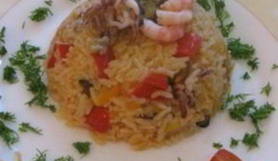 рис с морепродуктами в мультиварке