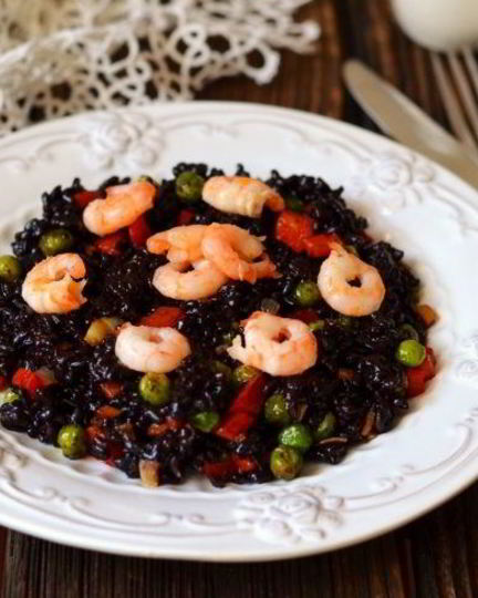 Рецепт риса с овощами и креветками