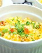 Рис с овощами на сковороде