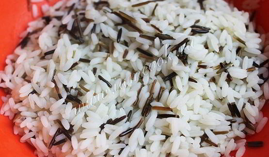 рис с шампиньонами и цуккини