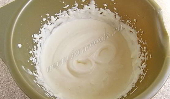 рис со взбитыми сливками