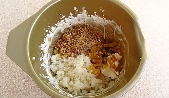 рис со взбитыми сливками