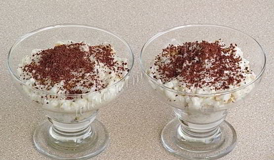 рис со взбитыми сливками